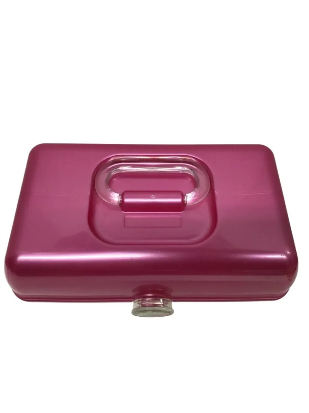 Caboodles Vintage 1990s Pink Makeup Case with Mirror and Tray